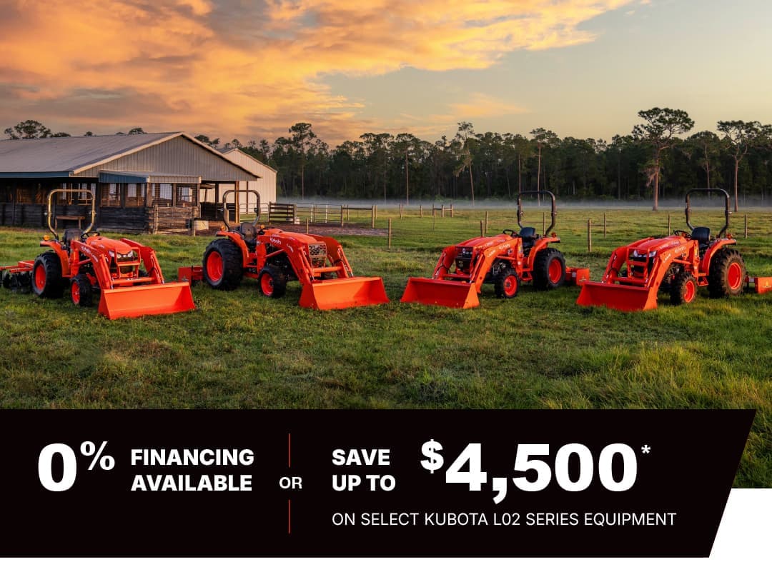 Save on L02 Series Tractors Save on L02 Series Tractors